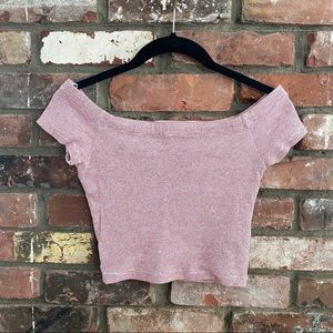 Zara stripped boatneck crop top